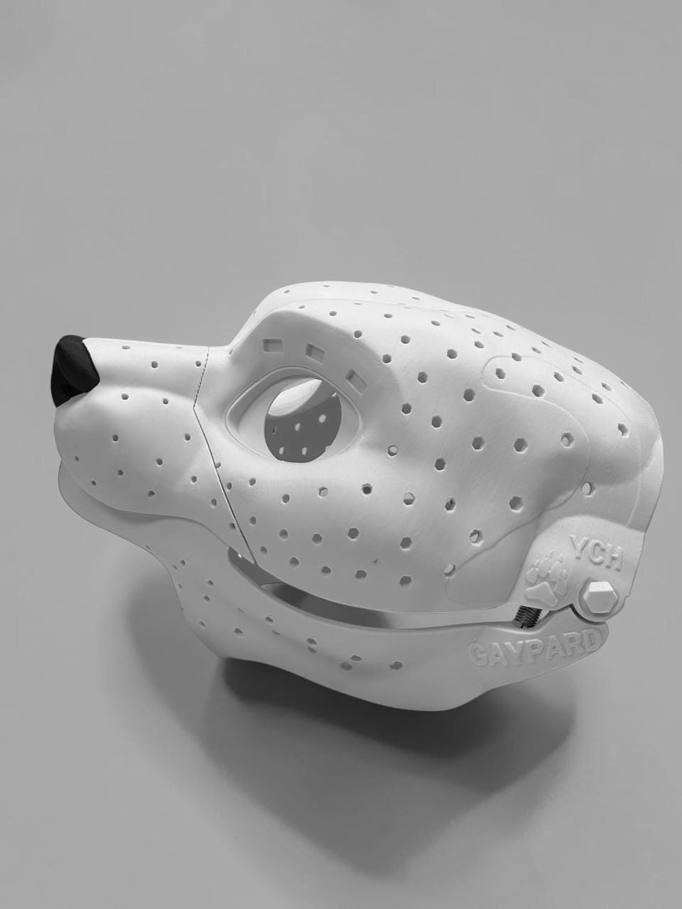 Feline Fursuit Headbase Kit 3D-Printed PLA with moving jaw