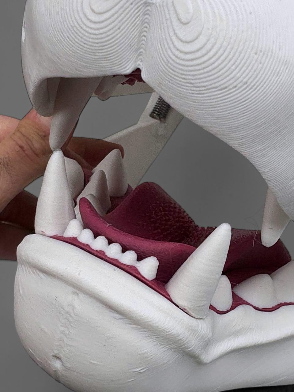 Feline Fursuit Headbase Kit 3D-Printed PLA with moving jaw