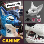 Canine PLA Fursuit Headbase