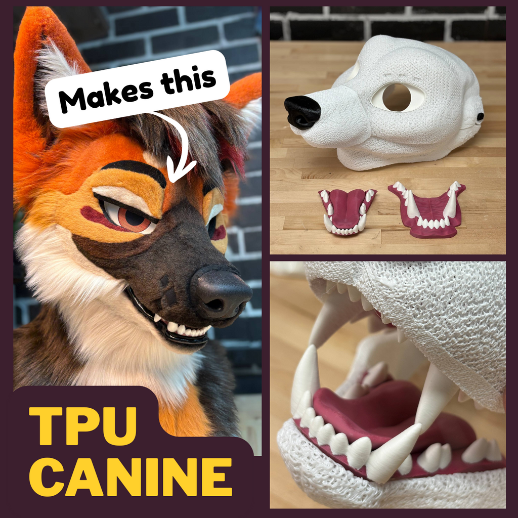 Canine TPU Fursuit Headbase