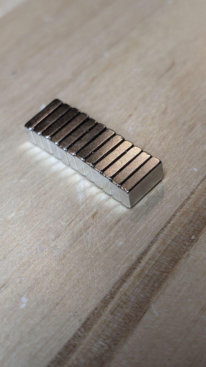 12 pcs - N52 Magnets 6x3x1.5mm for fursuits eyelids and crafts