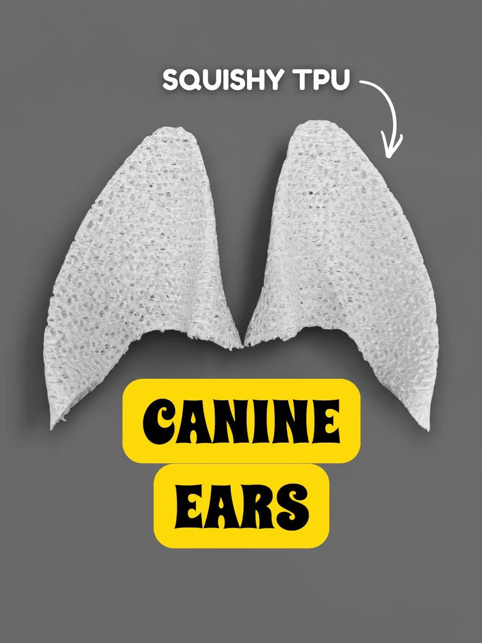 Canine TPU Ears For Fursuit