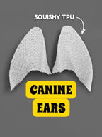 Canine TPU Ears For Fursuit